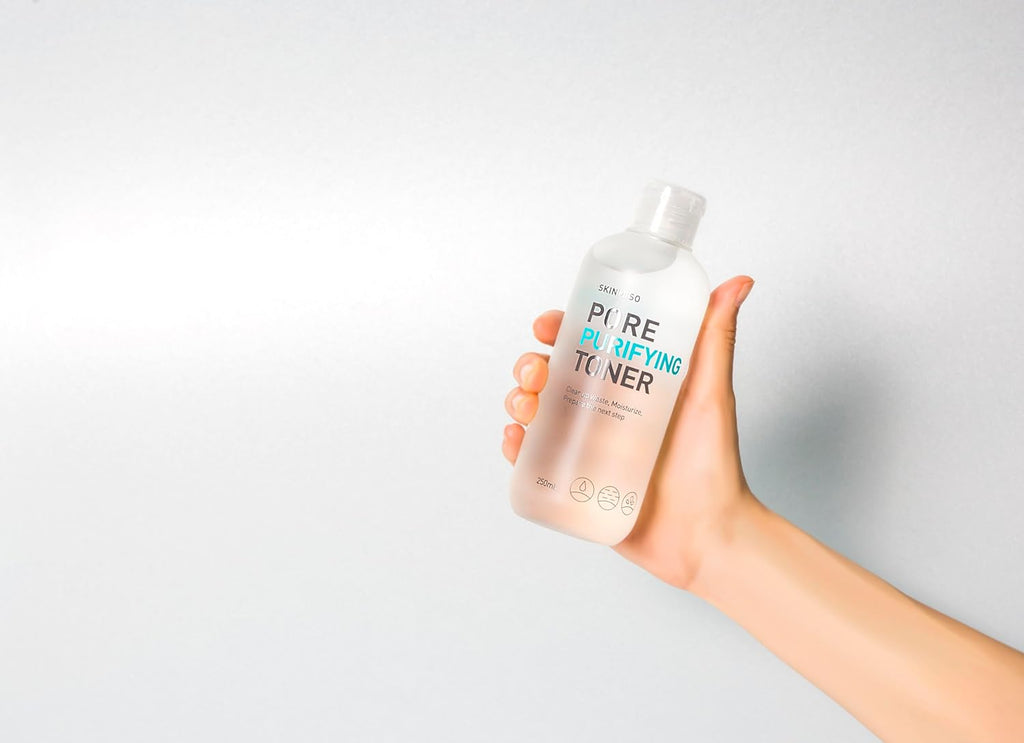 SKINMISO Pore Purifying Toner 8.4 fl oz/ 250ml with Licorice, Chives, and Marine Extracts for pH-Balancing and Deep Pore Cleansing, Made in Korea, K-Beauty