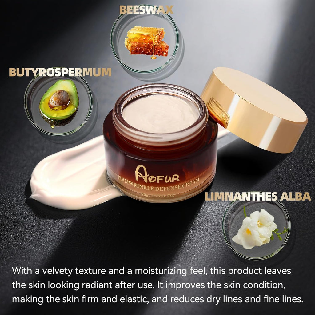 Limnanthes alba Hydrating Acid Anti-Aging Moisturizer for Face Firmwrinkle Defense Neck Cream Daily Moisturize and Care For Skin (Cream, 50g)