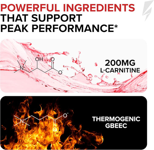 InnoSupps Volcarn 2000 - L-CARNITINE Pre-Workout Advanced Energy Liquid ATP Enhancer w/GBEEC Boosts Energy, Enhances Focus, Cognition & Supports Fat Metabolism, 32 Servings - Pink Starblast Flavor